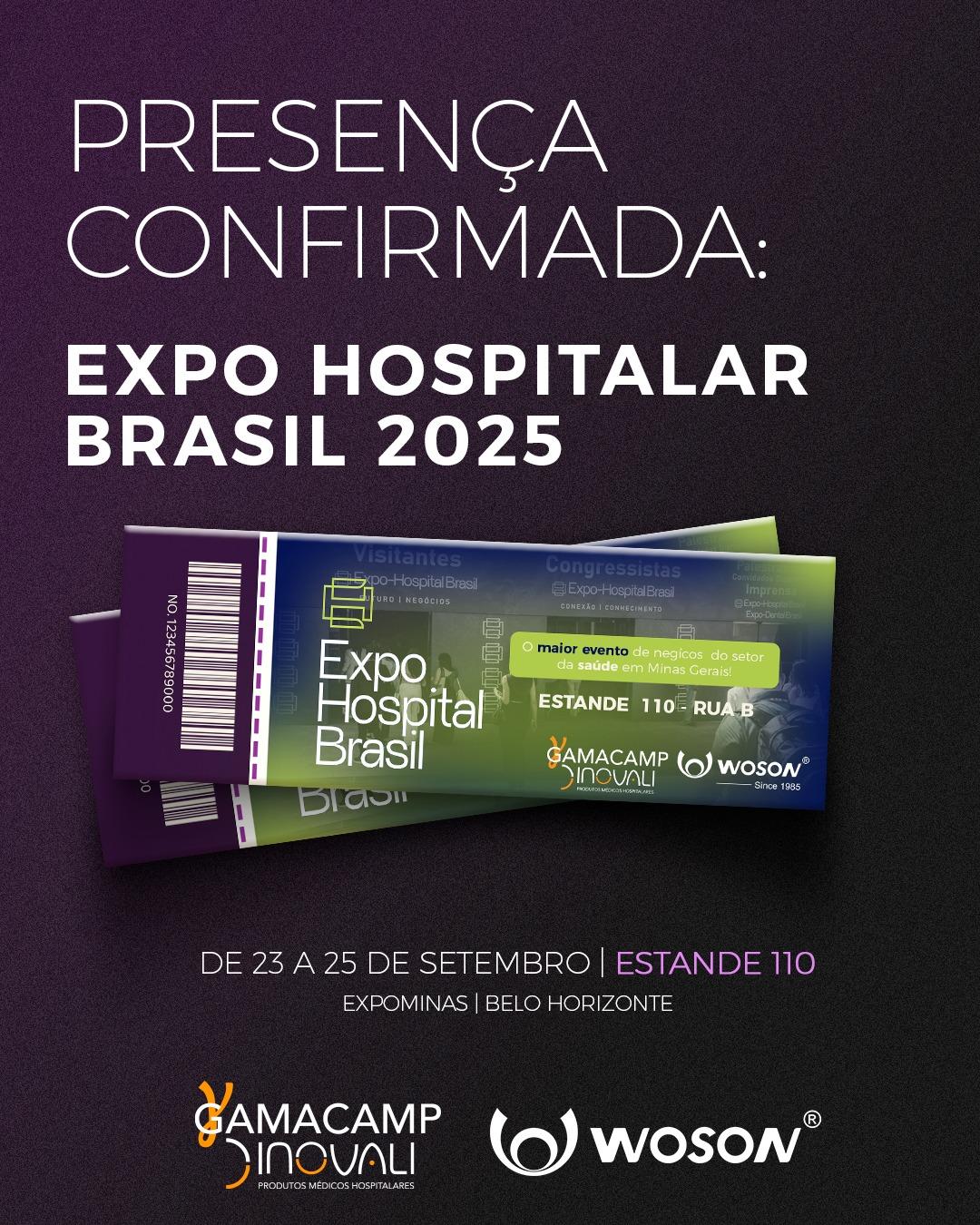 WOSON LEVA SUA AMPLA LINHA DE AUTOCLAVES CLASSE B PARA A EXPO HOSPITALAR EM BELO HORIZONTE